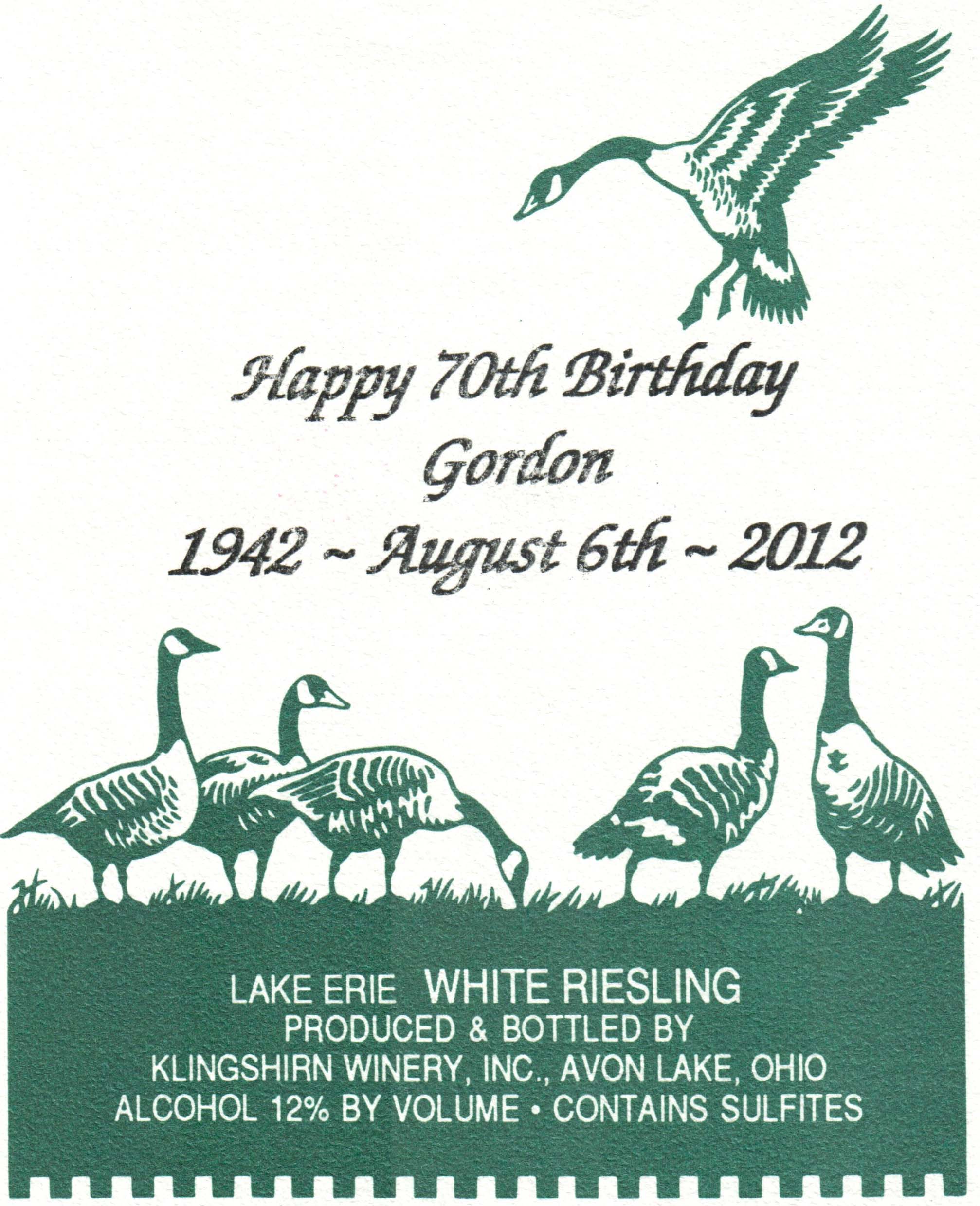 Geese design label