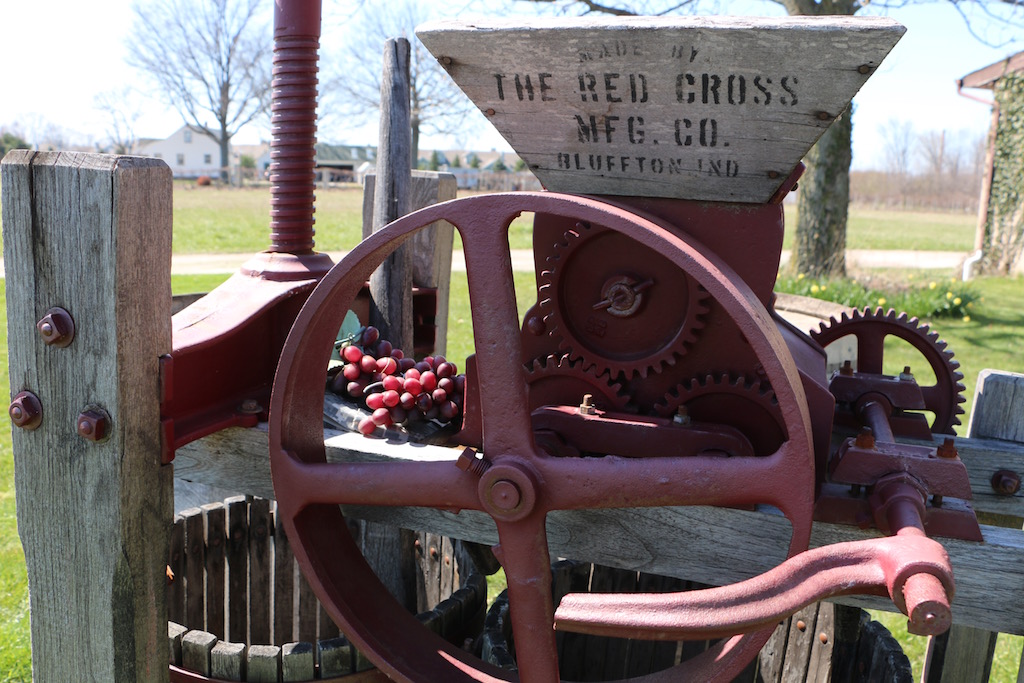 Old red wine press